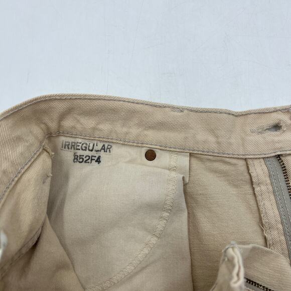 Vintage 90s Levi’s 550 Relaxed Fit Tapered Leg Ecru Denim High Rise Irregular - Picture 6 of 10